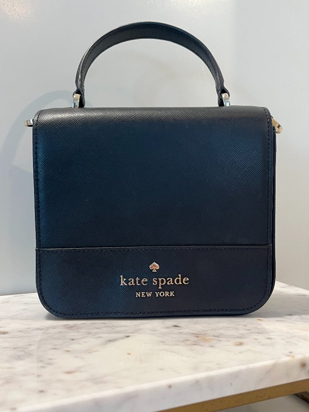 🖤👜 Kate Spade Staci Square Crossbody Saffiano Leather | Black